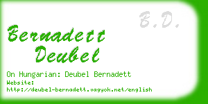 bernadett deubel business card